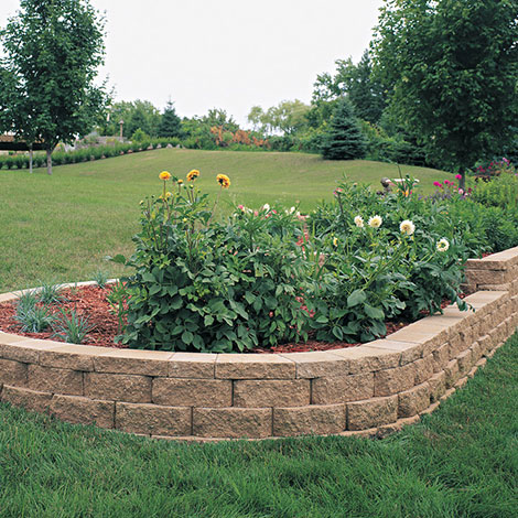 Windsor Block Stone Retaining Wall, Block Garden Wall
